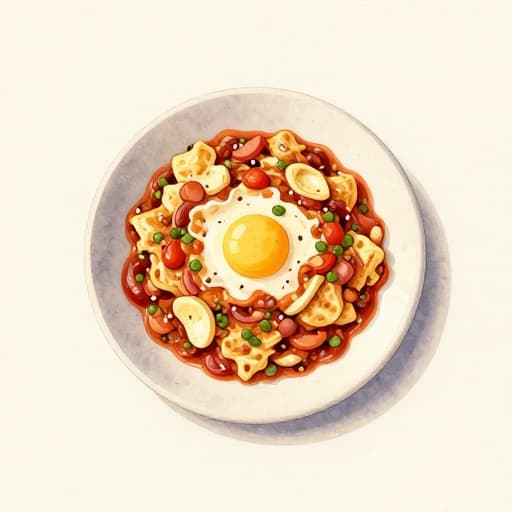 Quick Chili Egg Scramble