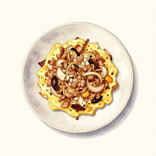 Quick Pork and Onion Scramble