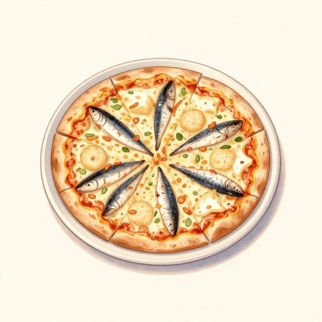Quick Sardine Pizza
