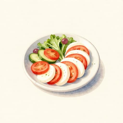 Sałatka caprese z ogórkiem