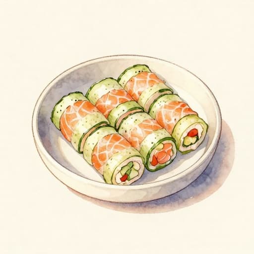 Salmon Cucumber Rolls