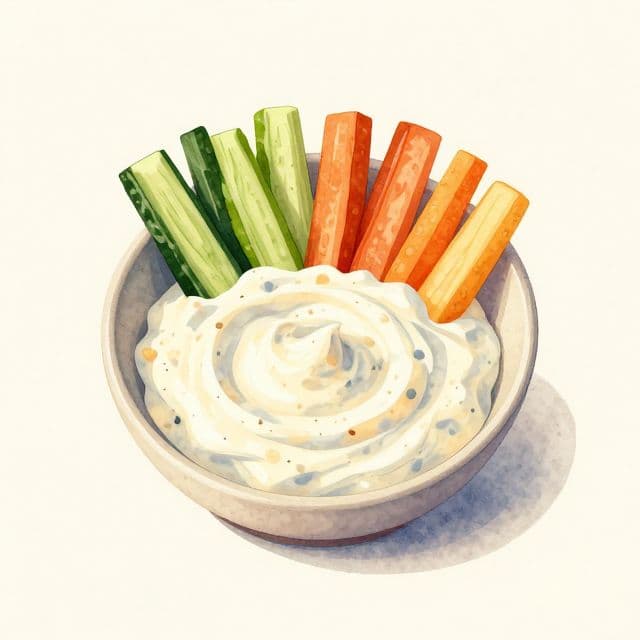 Savory Skyr Dip with Veggie Sticks