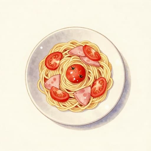 Simple Tomato Ham Pasta