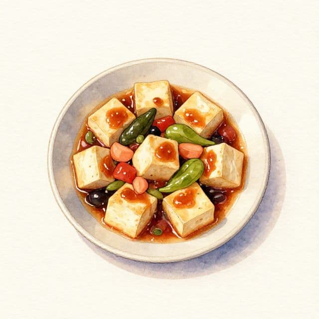 Tofu Grelhado com Legumes e Molho de Tomate