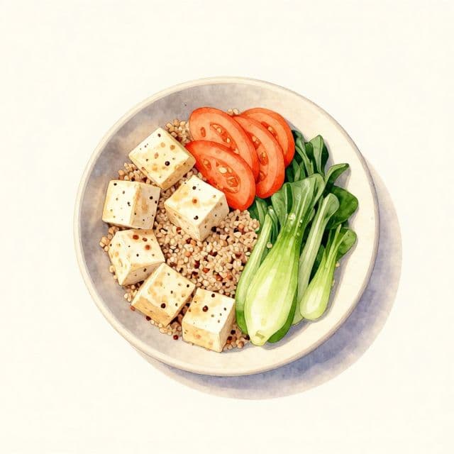 Tofu Quinoa Bowl with Vegetables