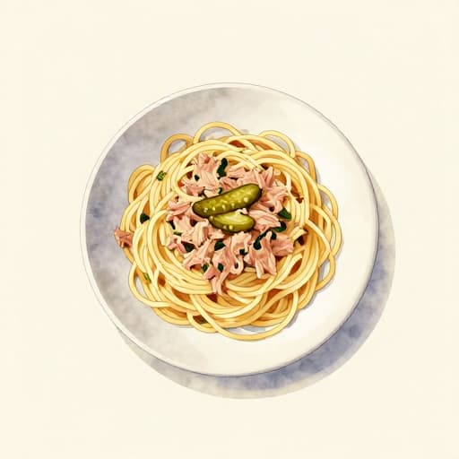 Tuna Pasta with Pickles