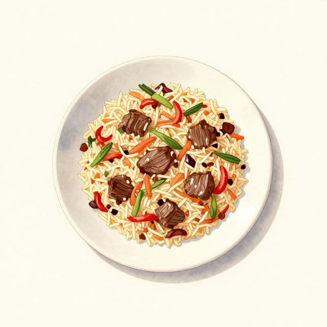Turkish Beef and Vegetable Pilaf