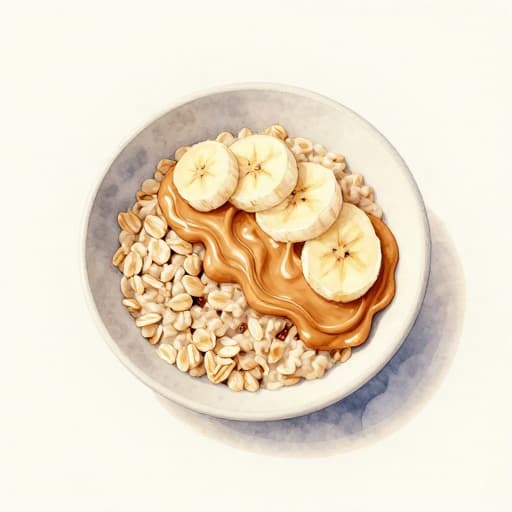 Warm Peanut Butter Banana Oatmeal
