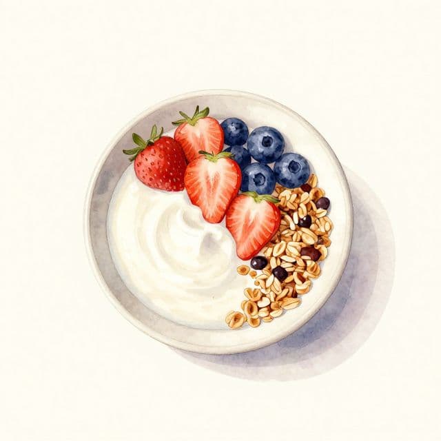 Yogurt Parfait with Fresh Fruit and Granola