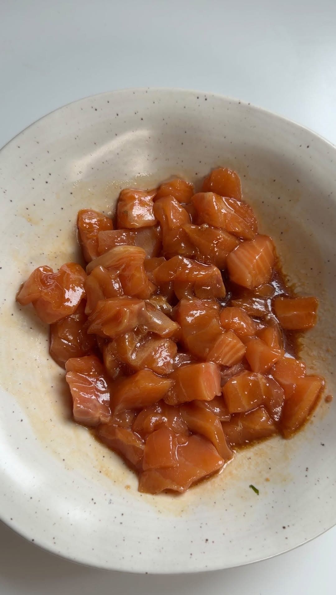 Sesame Soy Marinated Salmon Poke Bowl