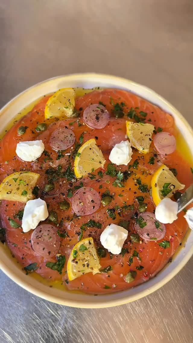 Salmon Gravlax Carpaccio