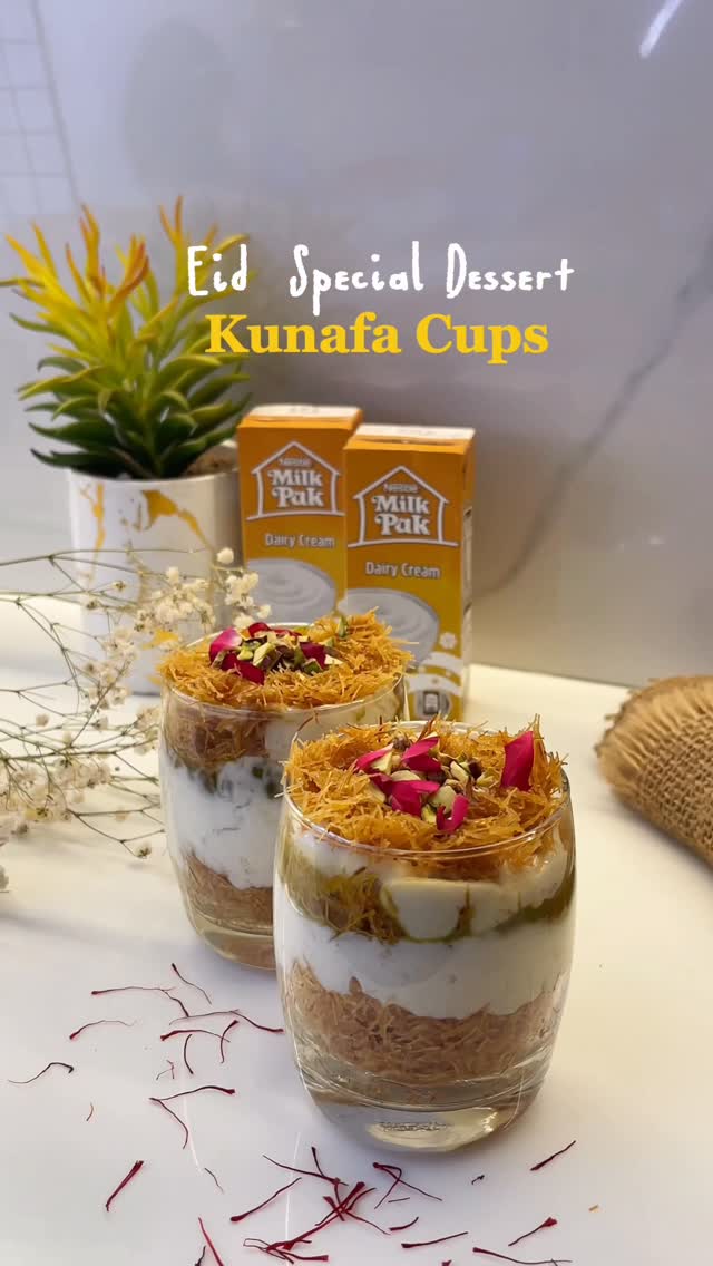 Eid Special Dessert - Quick Easy Kunafa Cups