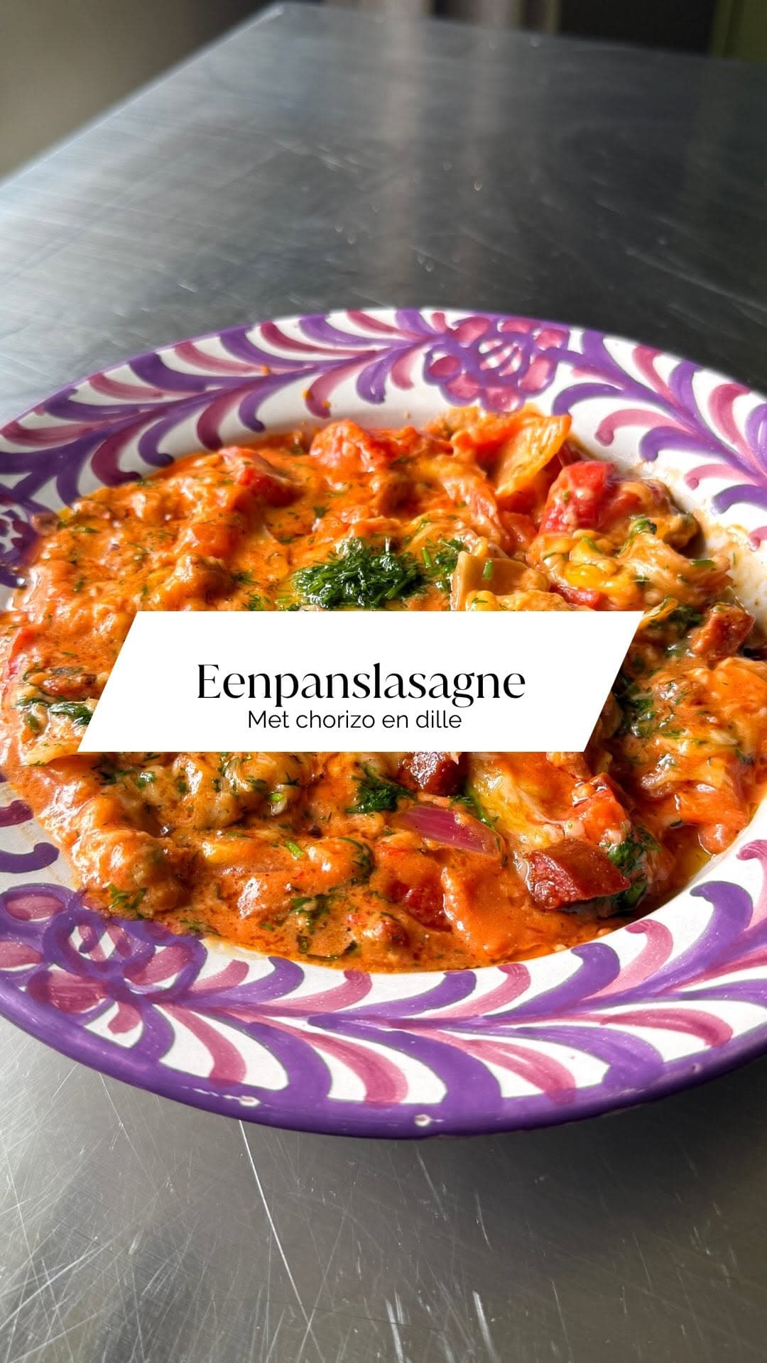 One-Pan Lasagna with Dill and Chorizo