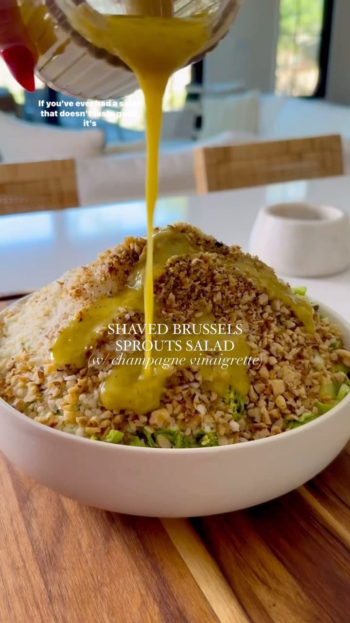 Shaved Brussels Sprouts Salad with Champagne Vinaigrette