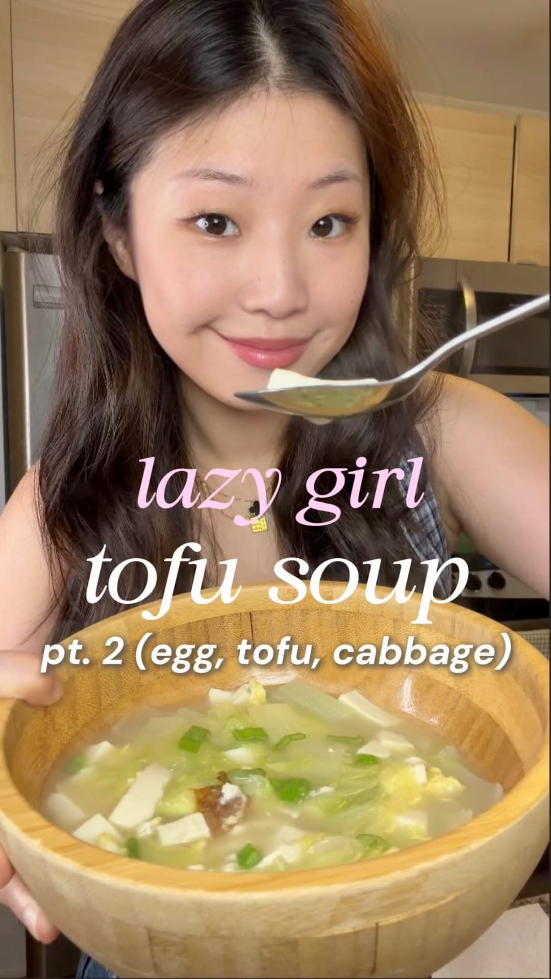 Easy Low-Cal Napa Cabbage Egg Tofu Soup