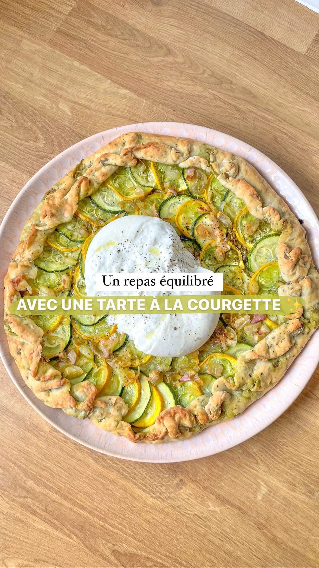 Zucchini and Burrata Tart