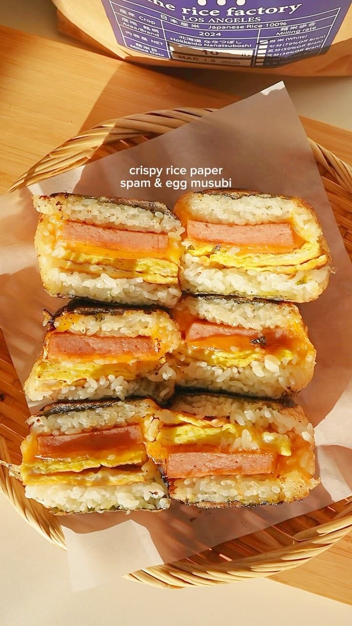 Crispy Spam and Egg Musubi