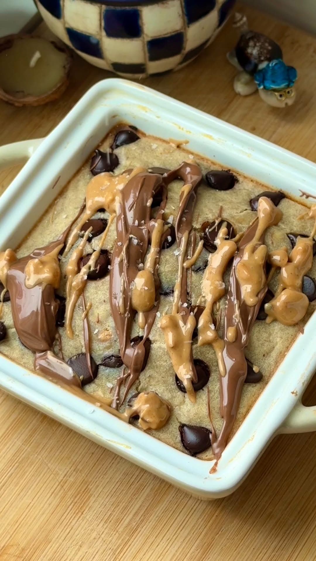 PB & Chocolate Chip Cookie Baked Oats