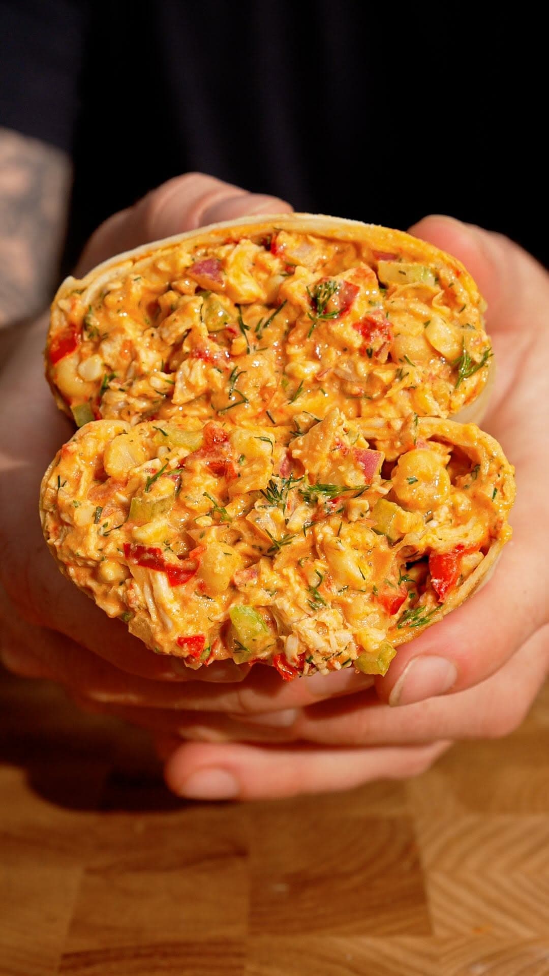 Buffalo Chicken & Chickpea Salad