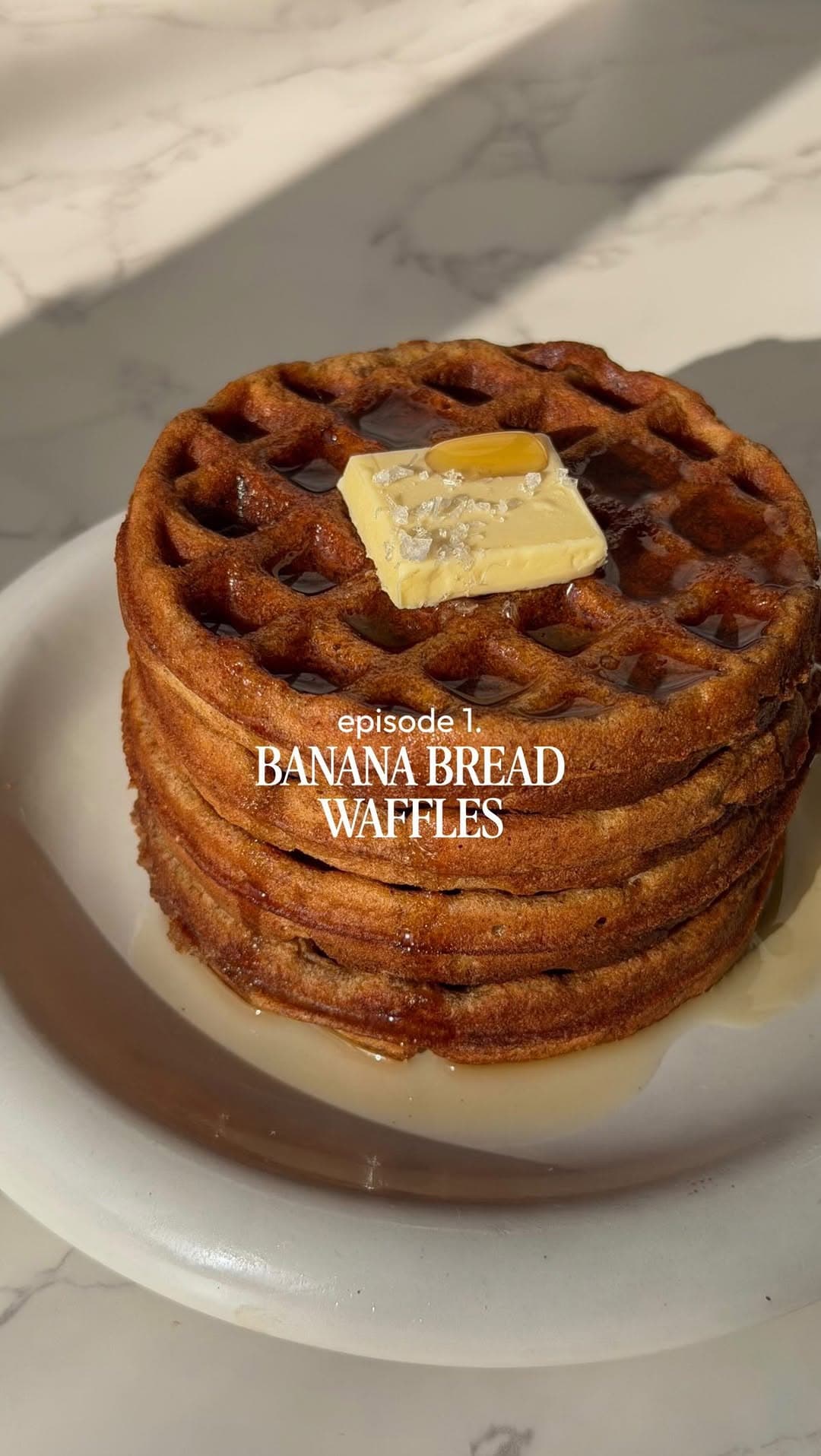 Banana Bread Waffles