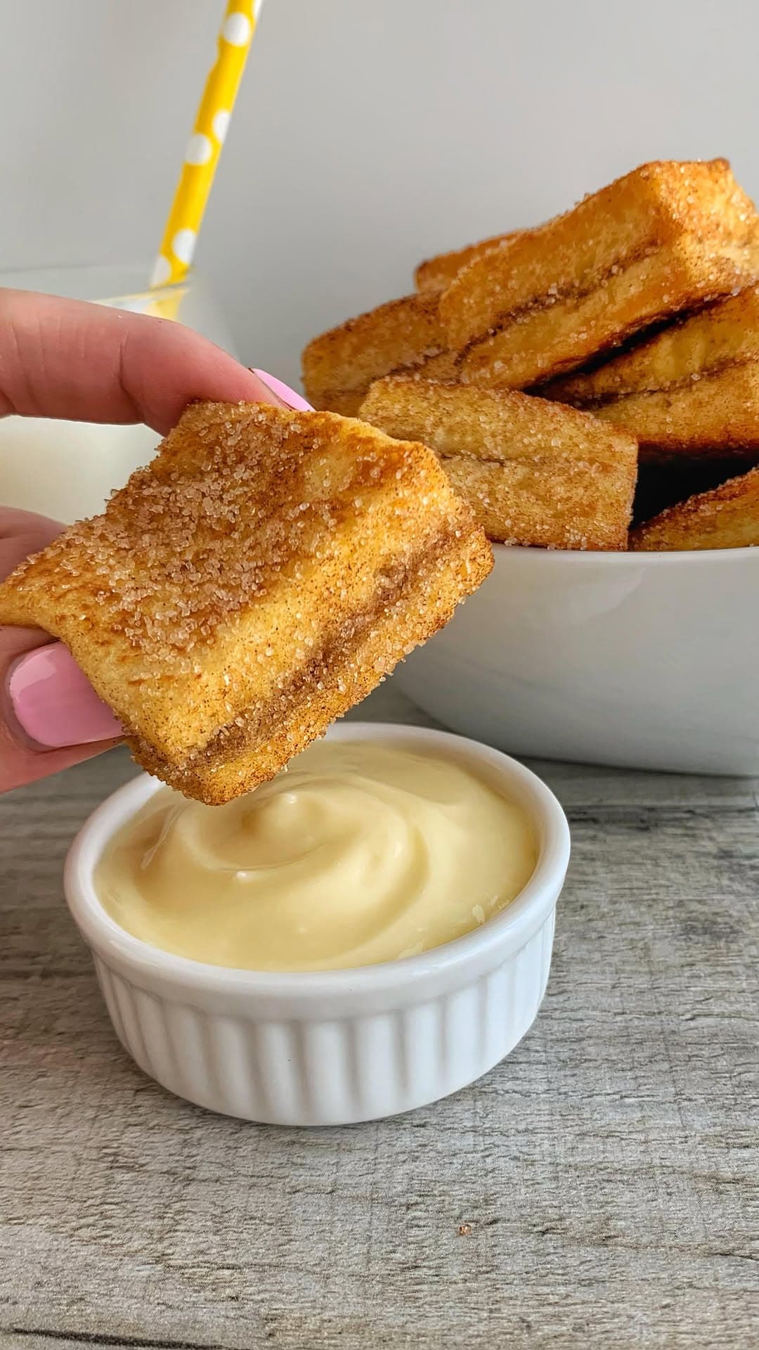 Cinnamon Roll French Toast Bites