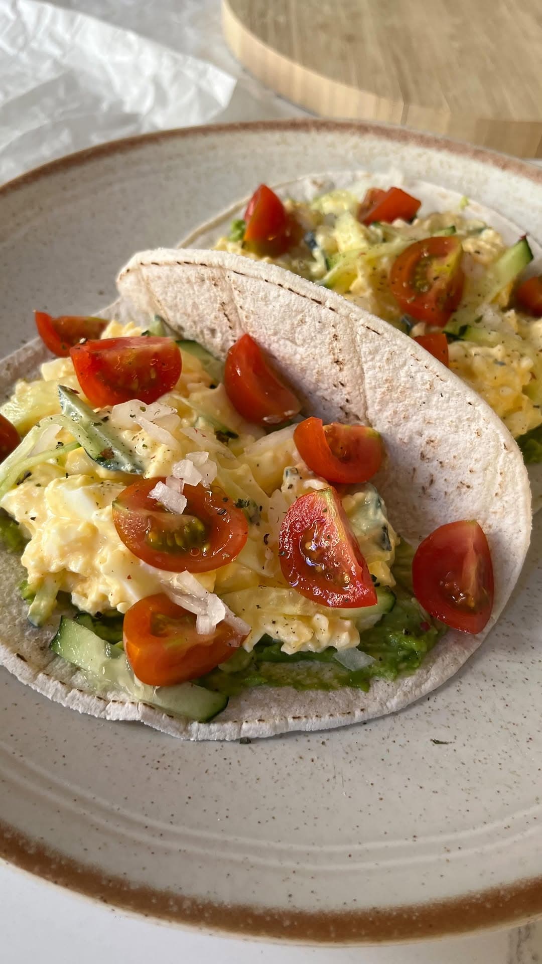 Wrap à la salade d'œufs