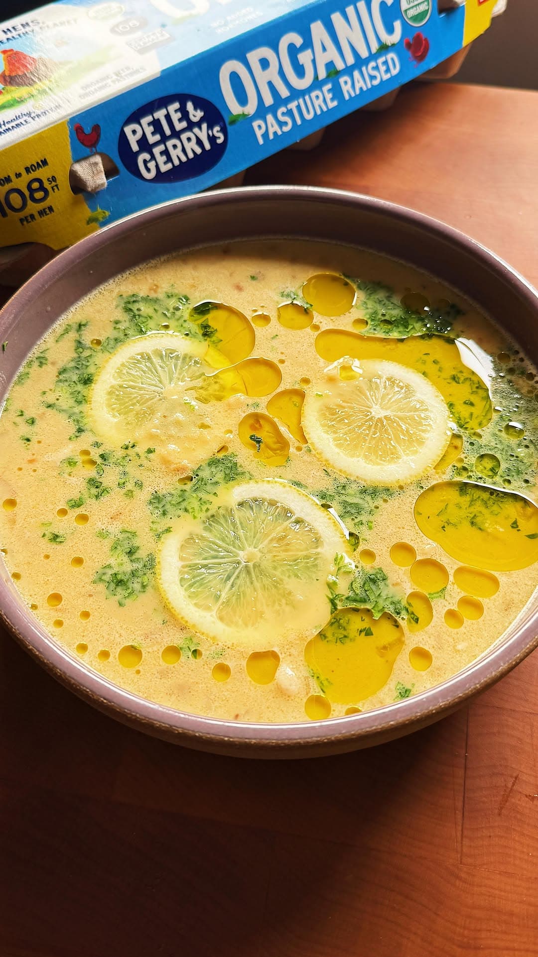 Creamy White Bean Avgolemono Soup