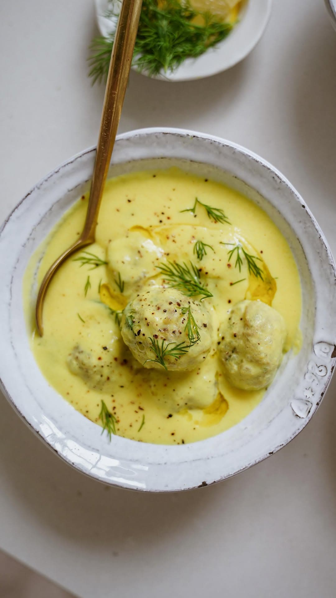 Greek Meatballs in Lemon Sauce