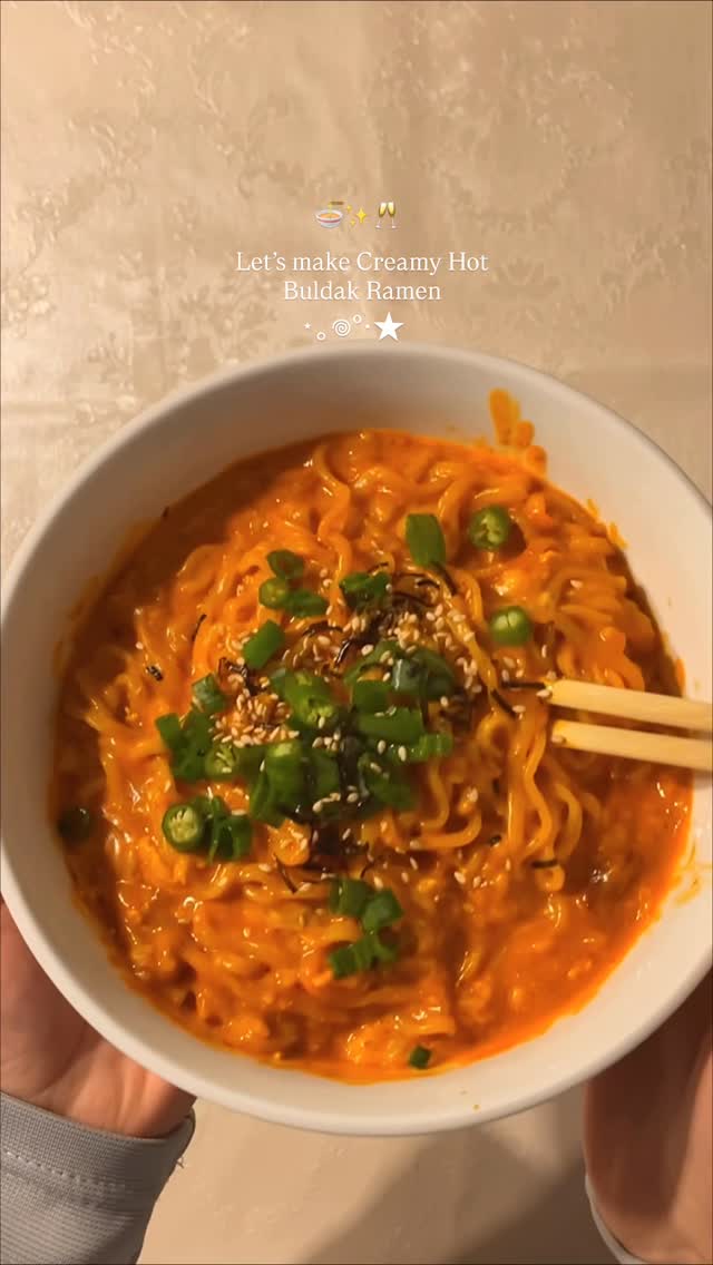 Creamy Hot Buldak Ramen