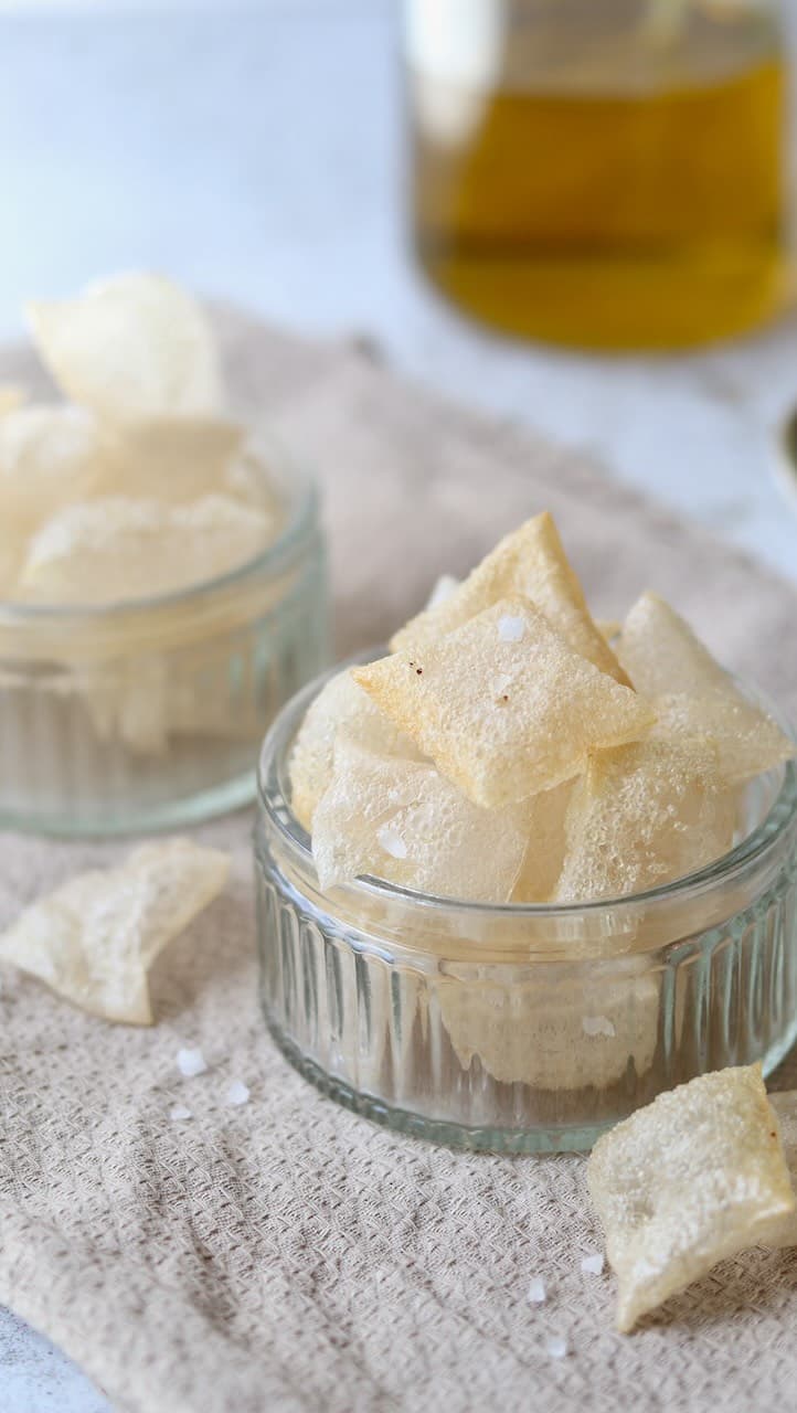 Air Fryer Salt & Vinegar Rice Paper Chips
