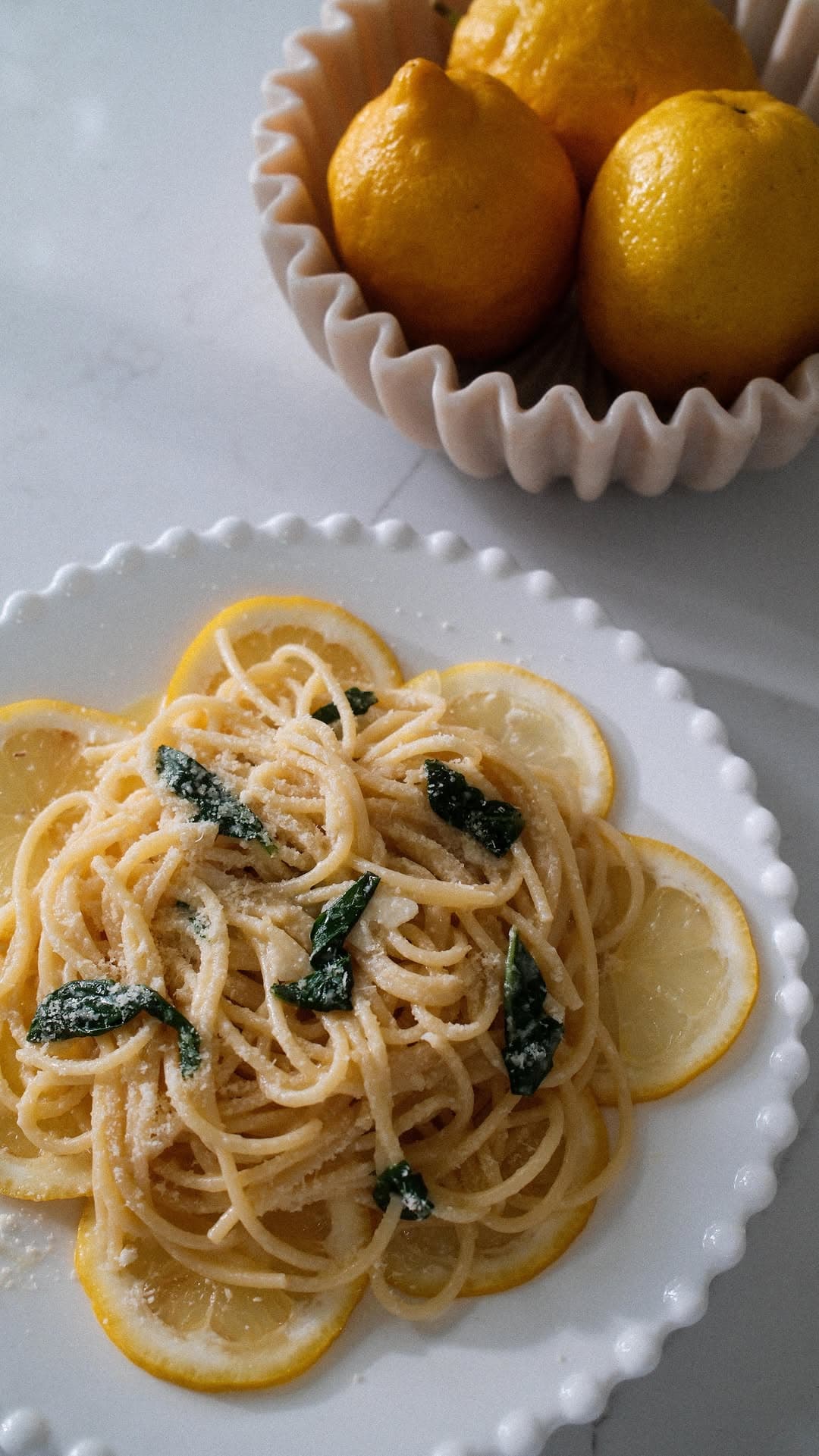 Easy Lemon Pasta with Parmesan and Basil