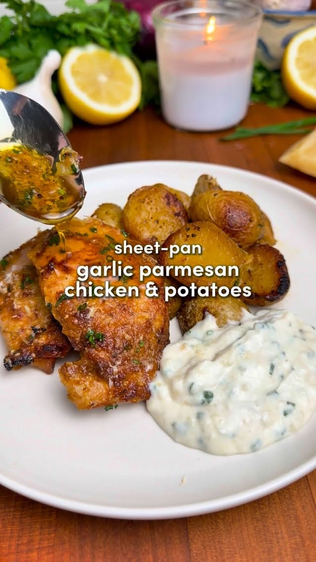 Sheet Pan Garlic Parmesan Chicken and Potatoes