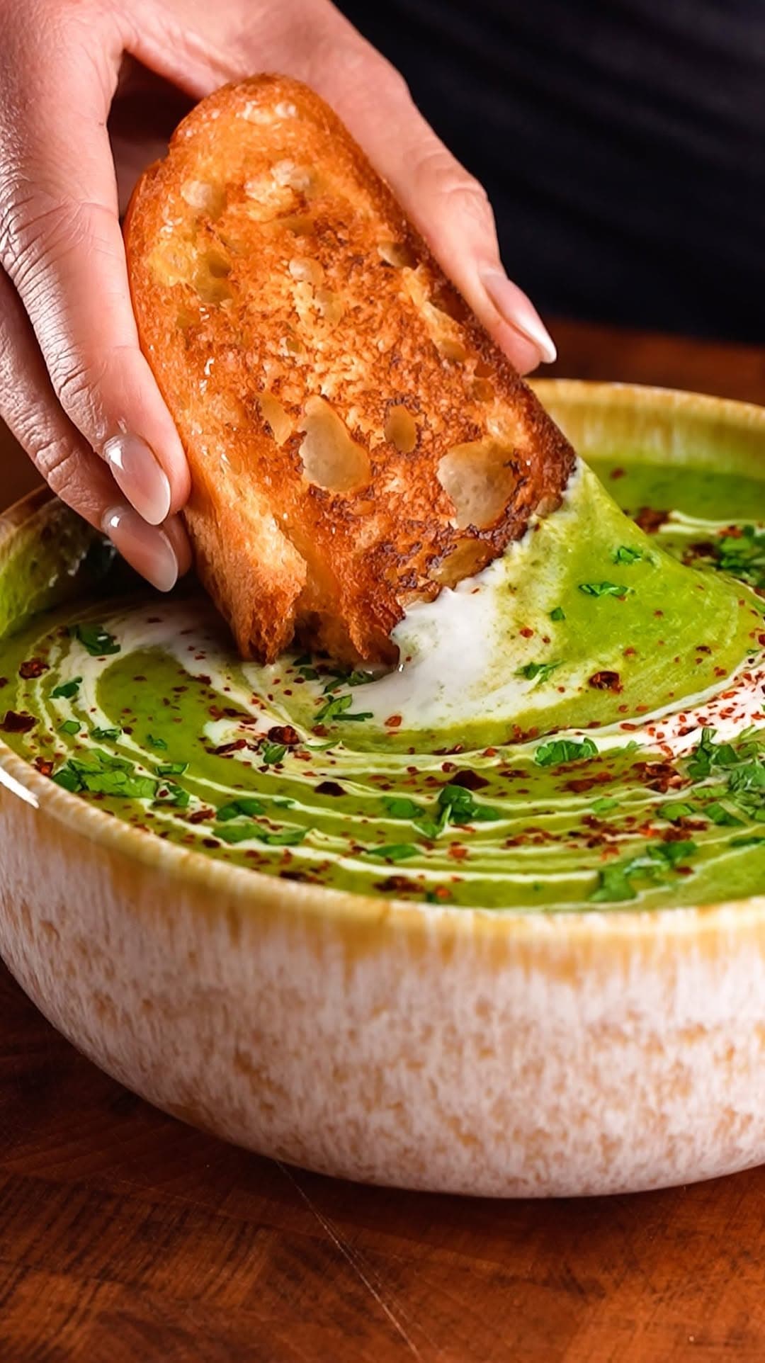 Erbsen-Spinat-Suppe