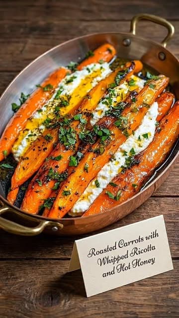 Roasted Carrots with Whipped Ricotta & Honey