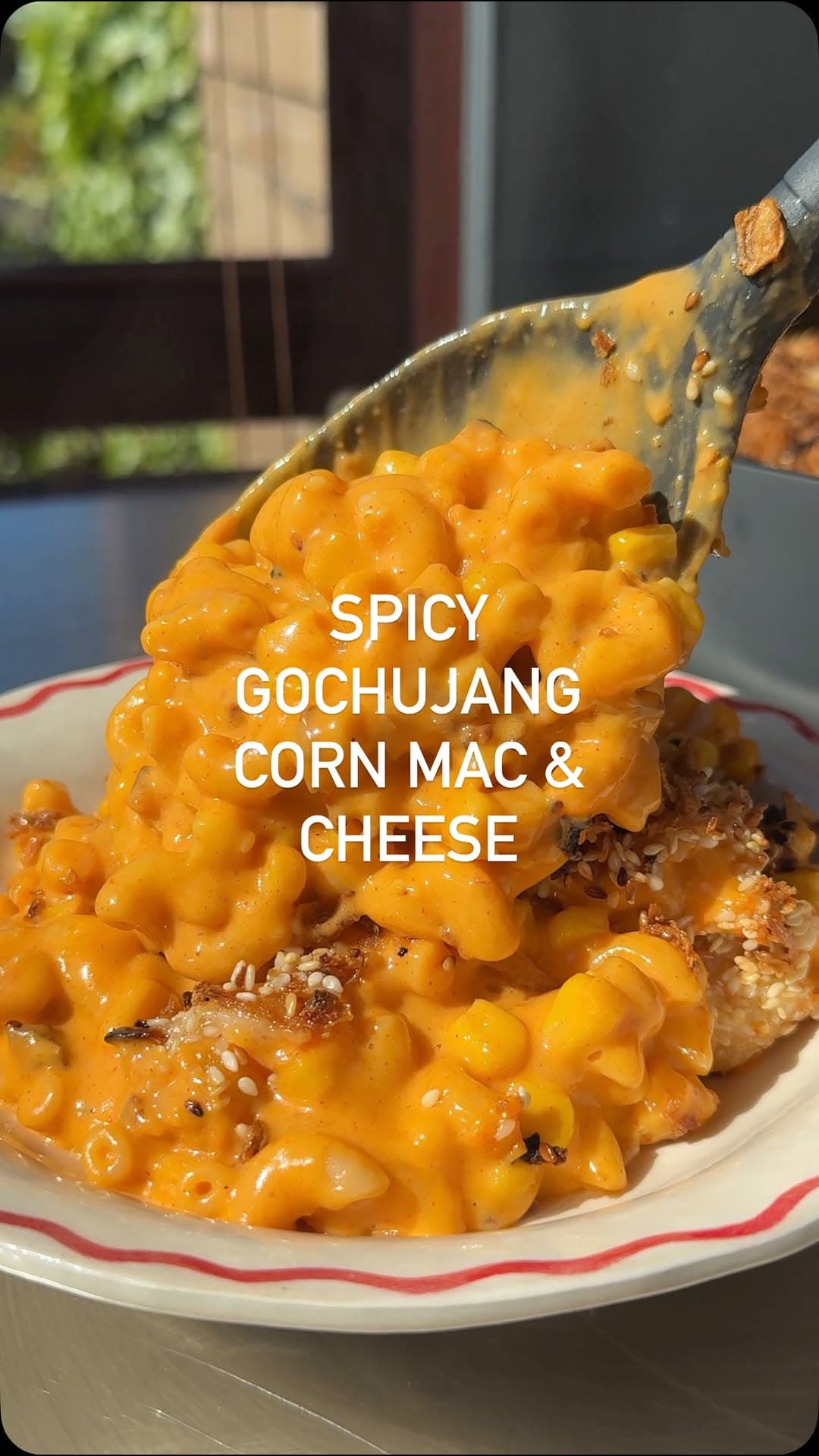 Spicy Gochujang Corn Mac & Cheese