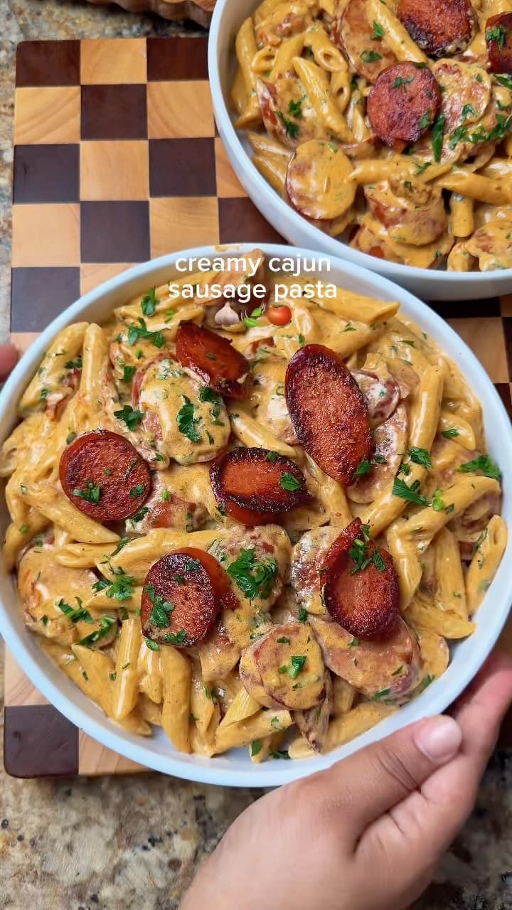 Creamy Cajun Sausage Pasta