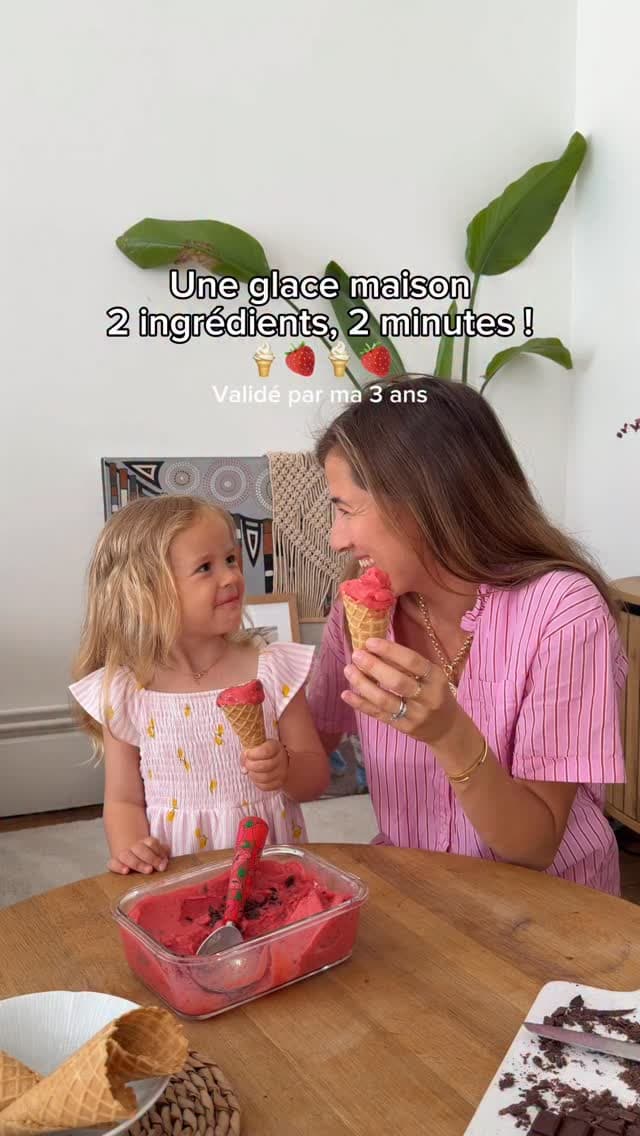 Glace fraise sans sucre