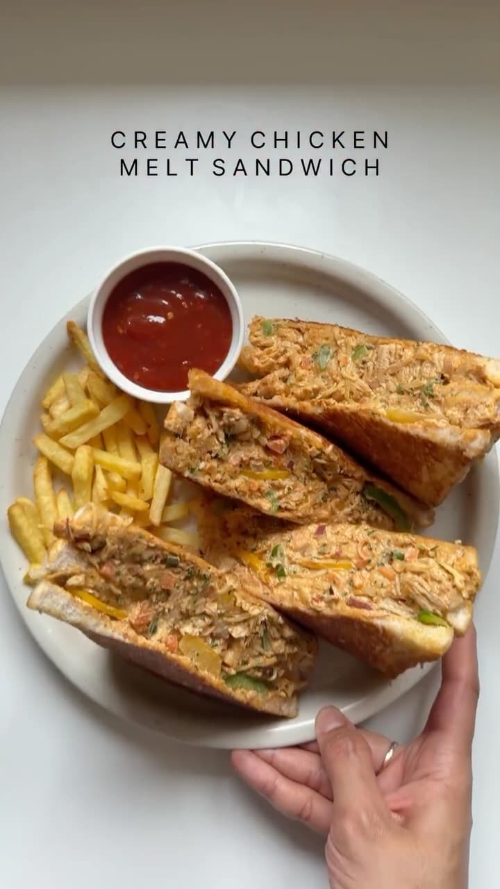 Creamy Chicken Melt Sandwich