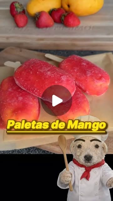 Paletas de mango sin azúcar