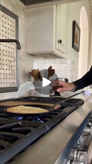 Blueberry Crepes with Cheese Filling