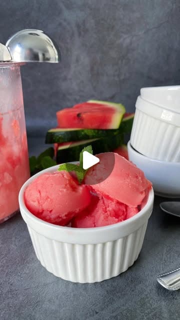 Melounový sorbet ze zmrzlinovače Ninja CREAMi Deluxe