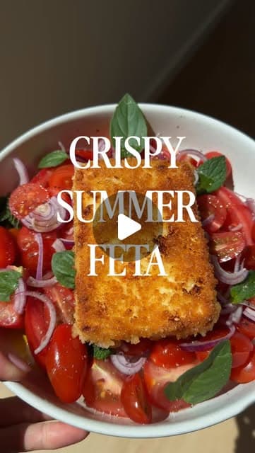 Crispy Summer Feta Tomato Salad
