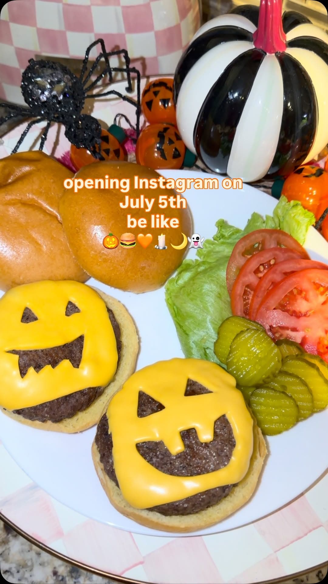 Jack-O-Lantern Burger