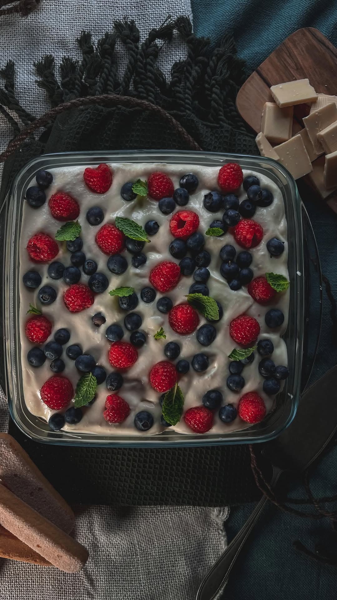 White Chocolate Tiramisu with Forest Berries