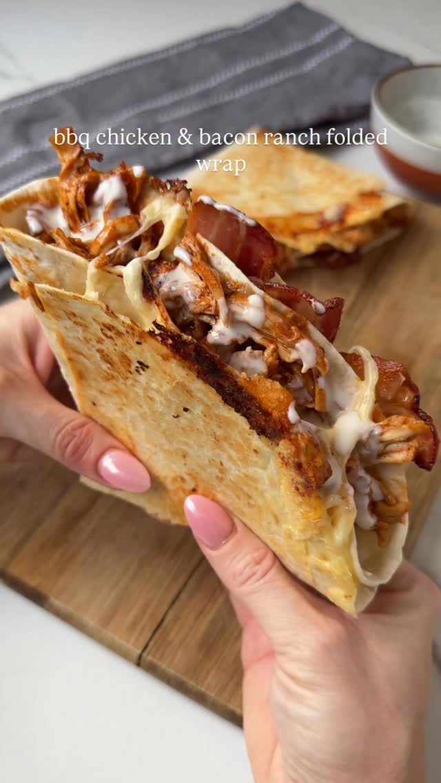 BBQ Chicken & Bacon Ranch Folded Wrap