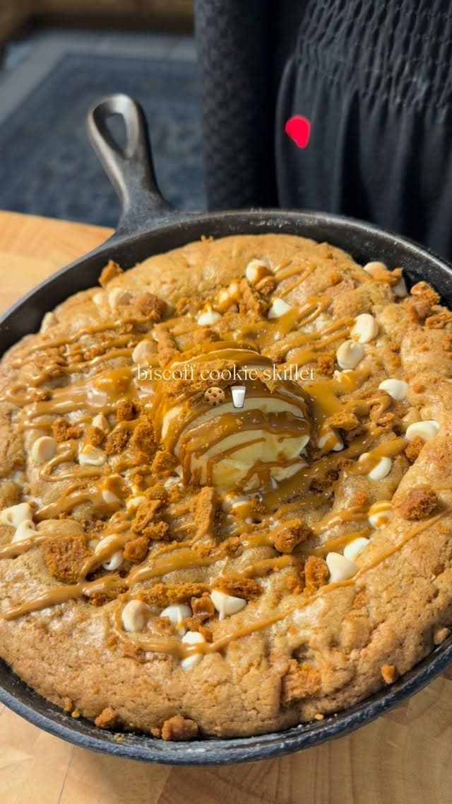 Skillet cookies Biscoff maison