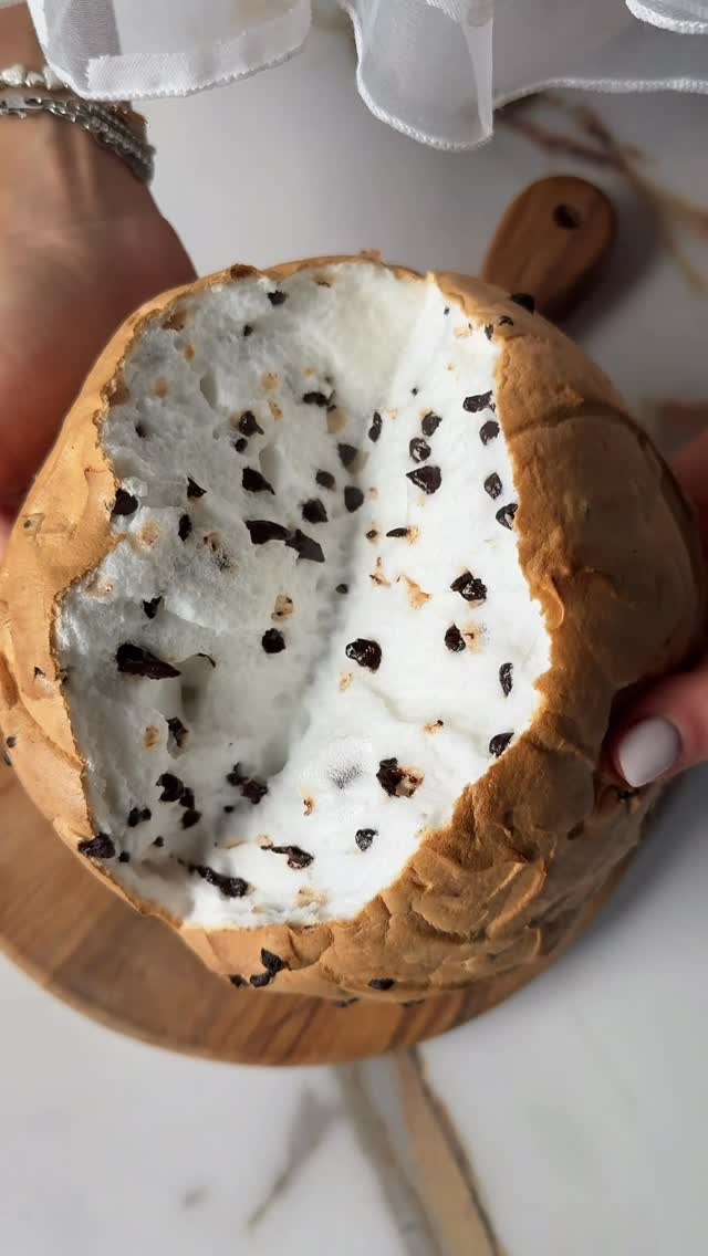 Cloud bread con gocce di cioccolato