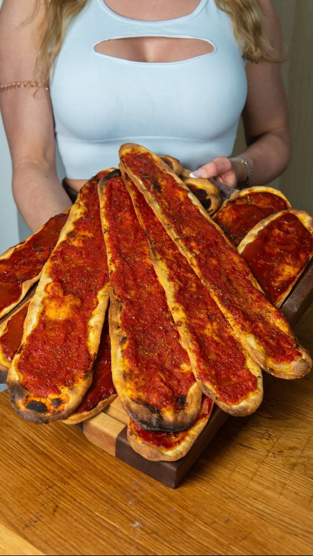 Lingue di pizza veloci senza lievito