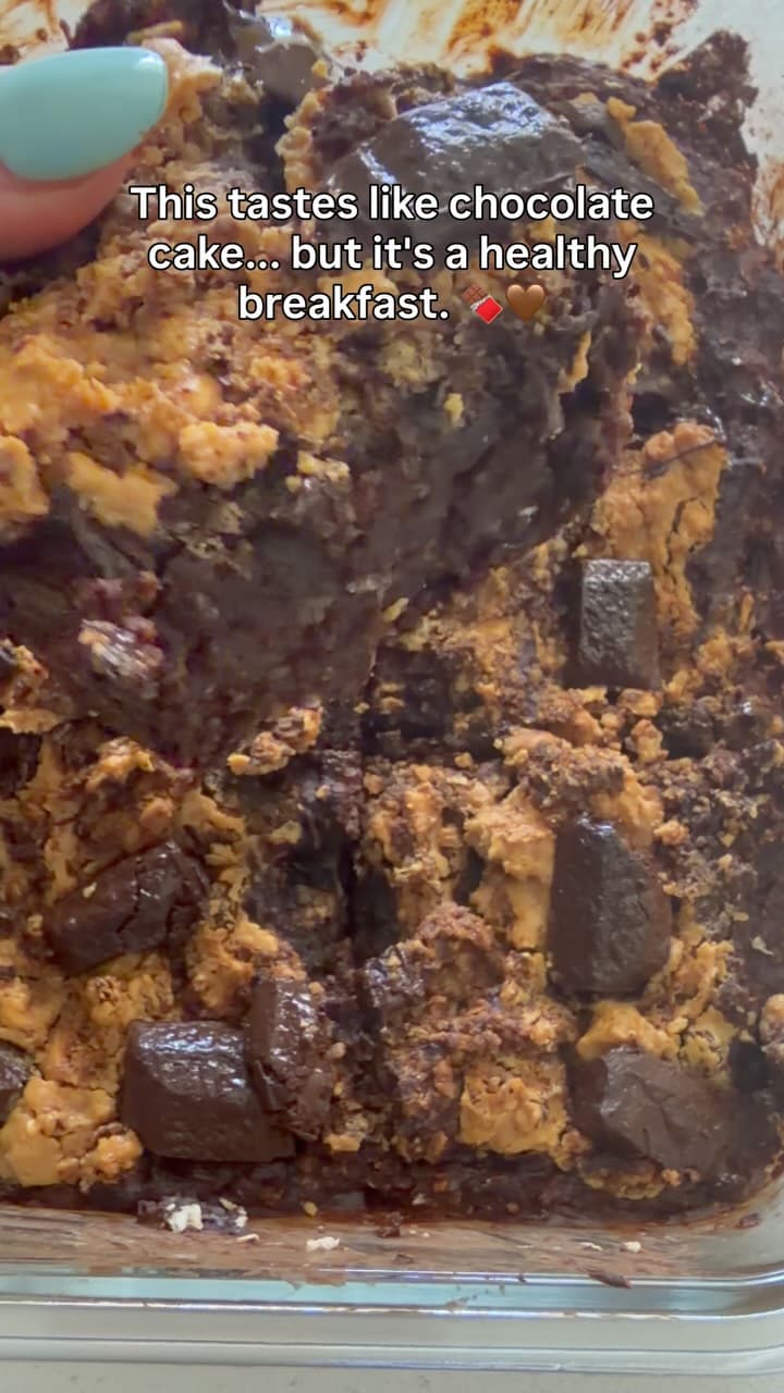 Chocolate Banana Baked Oats