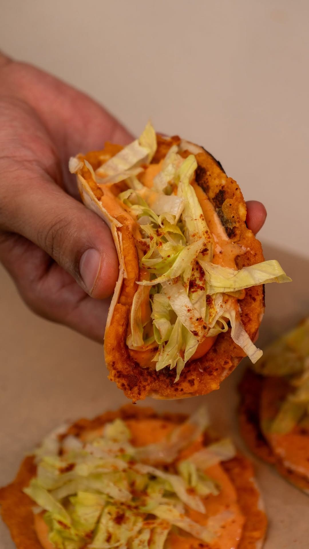Smashed McSpicy Paneer Tacos